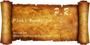 Pinti Renáta névjegykártya