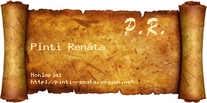 Pinti Renáta névjegykártya